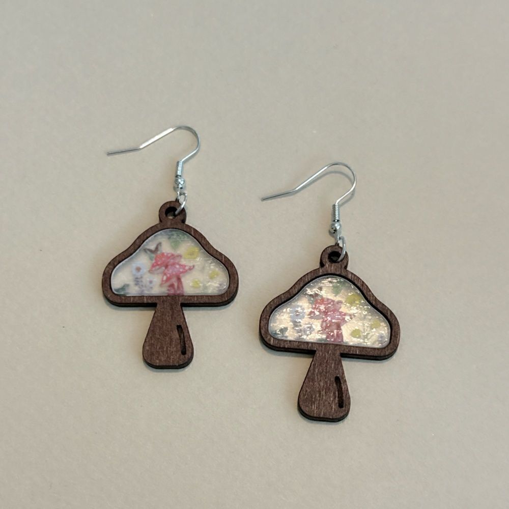 Mushroom earrings M860 - Picture 2 of 4